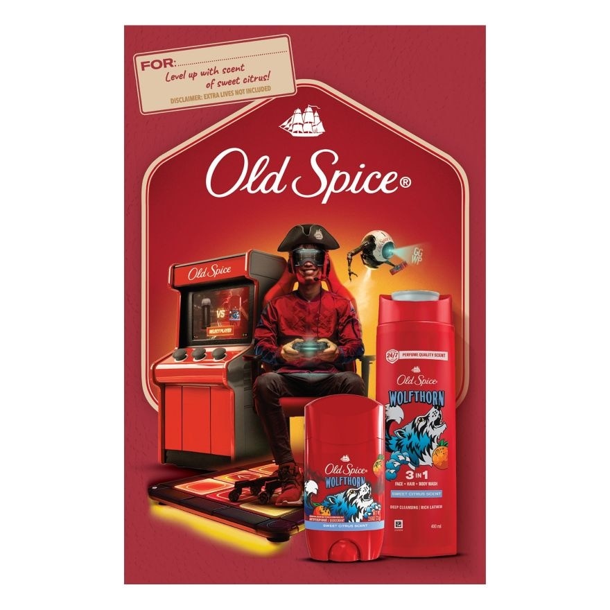 OLD SPICE Wolfthorn Invisible Stick and Shower Gel Gift Pack 73g and 400ml image