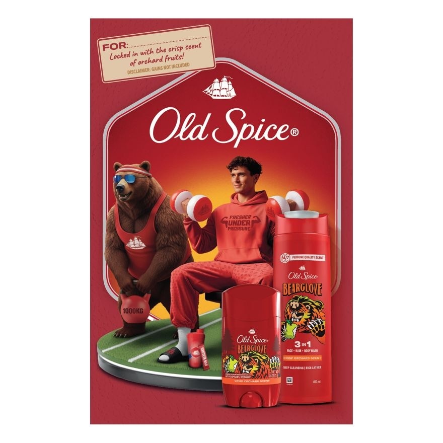 OLD SPICE Bearglove Invisible Stick and Shower Gel Gift Pack 73g and 400ml image