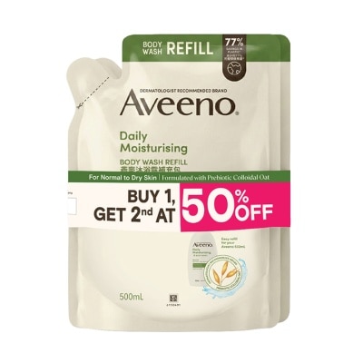 AVEENO - AVEENO Daily Moisturising Body Wash Refill 500ml Twin Pack image