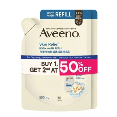 AVEENO AVEENO Skin Relief Body Wash Refill 500ml Twin Pack image