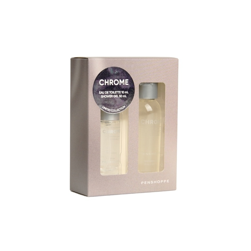PENSHOPPE Chrome EDT and Shower Gel Gift Set 10ml and 50ml image