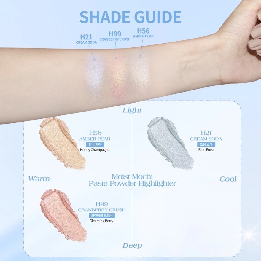 BARENBLISS Moist Mochi Paste Powder Highlighter H56 Amber Pear 4.5g image