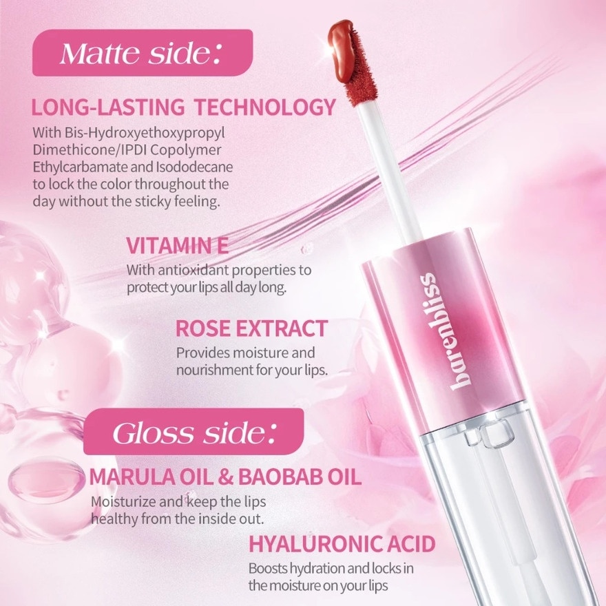 BARENBLISS Multiverse Of Me Dual Lip Cream P02 Deeply In Rose 2.5g Plus 3.5g image