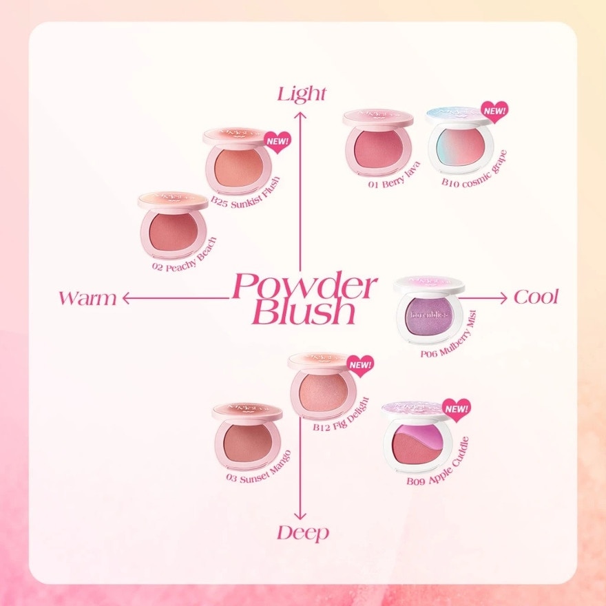 BARENBLISS Moist Mochi Paste Powder Blush B09 Apple Cuddle 4.5g image