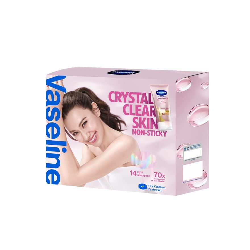 VASELINE Gluta Hya Dewy Radiance Serum Burst Lotion Bundle 70ml with Pouch image
