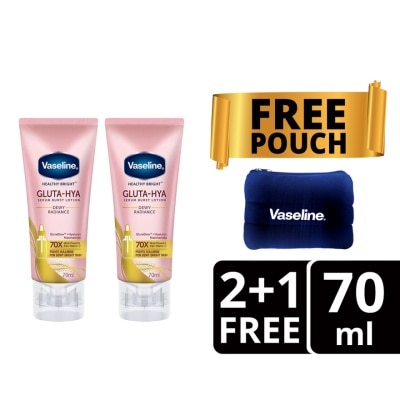 VASELINE VASELINE Gluta Hya Dewy Radiance Serum Burst Lotion Bundle 70ml with Pouch image
