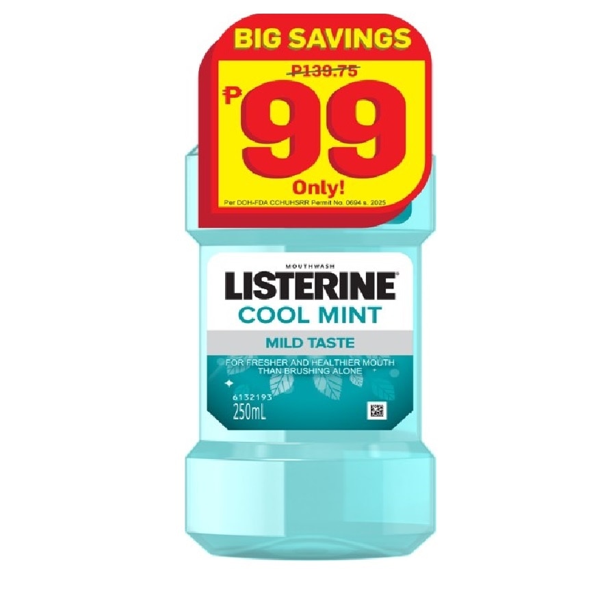LISTERINE Cool Mint Mild Taste 250ml at P99 image