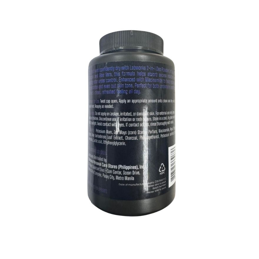 LABWORKS 2 in 1 Deo Powder Charcoal Detox 60g image