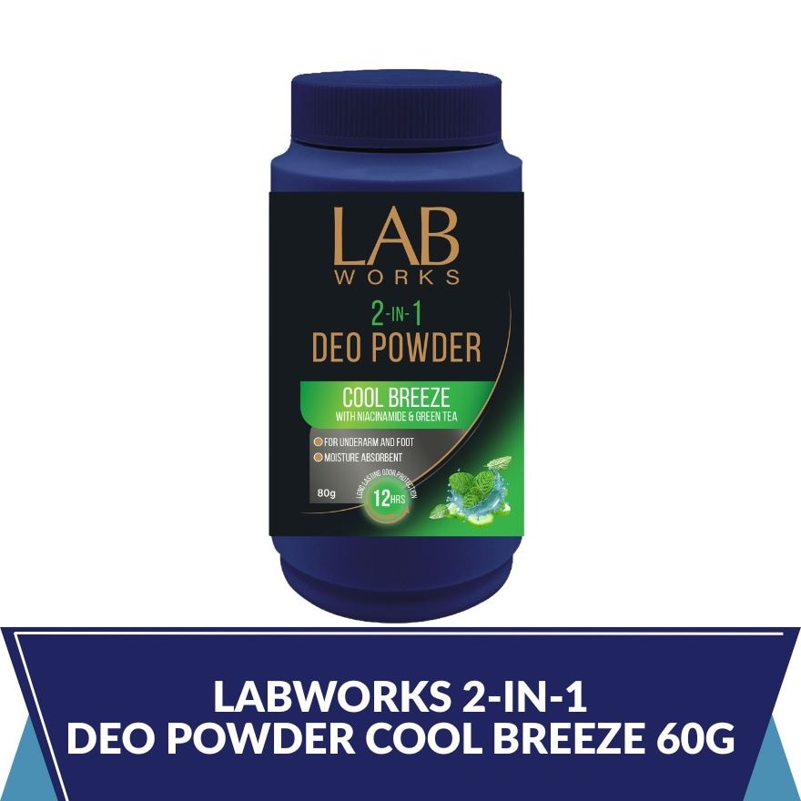 LABWORKS 2 in 1 Deo Powder Cool Breeze 60g image