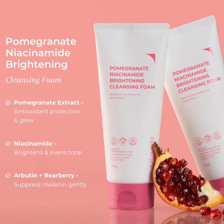 DEOPROCE Pomegranate Niacinamide Brightening Cleansing Foam 170g image