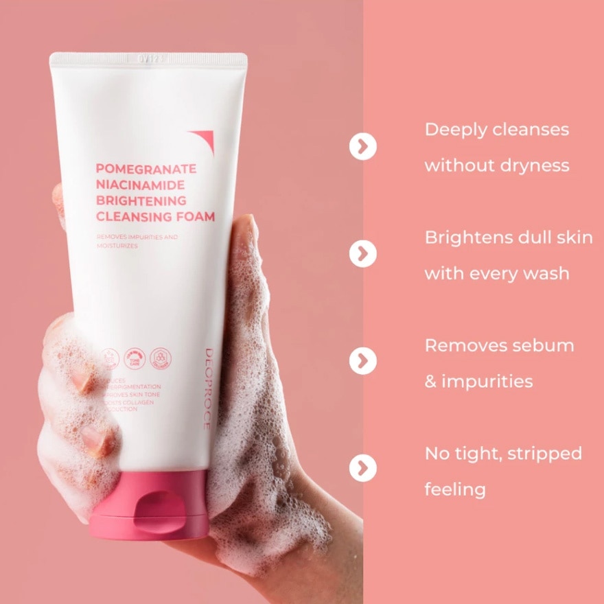 DEOPROCE Pomegranate Niacinamide Brightening Cleansing Foam 170g image