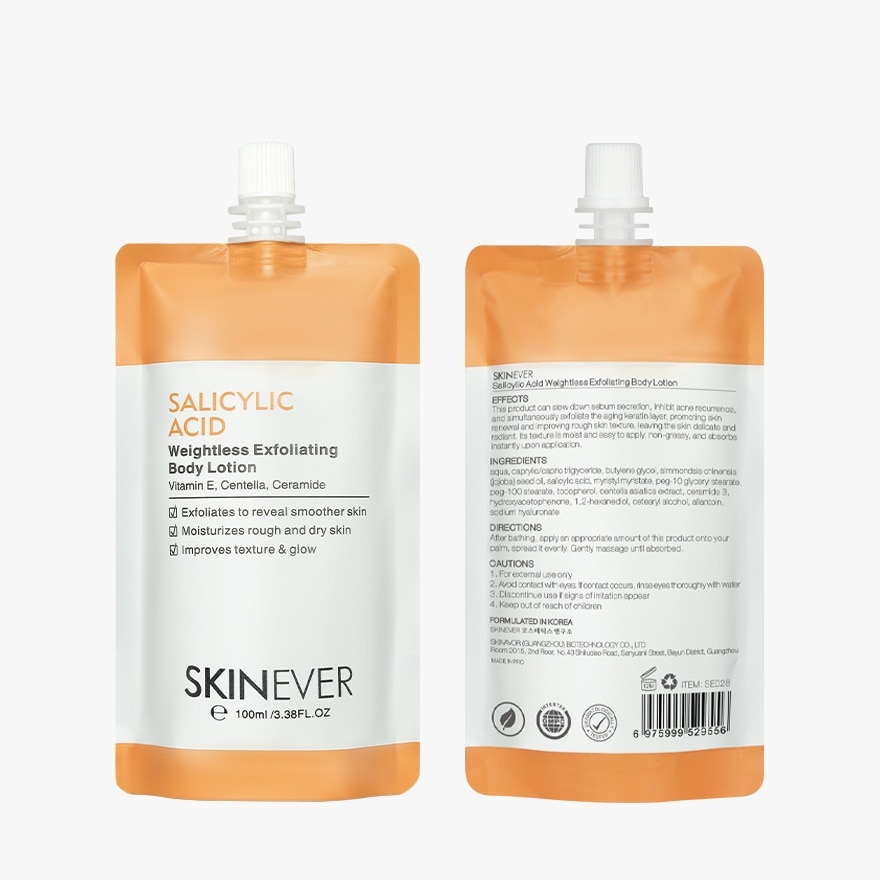 SKINEVER Salicylic Acid Weightless Exfoliating Body Lotion 100ml image