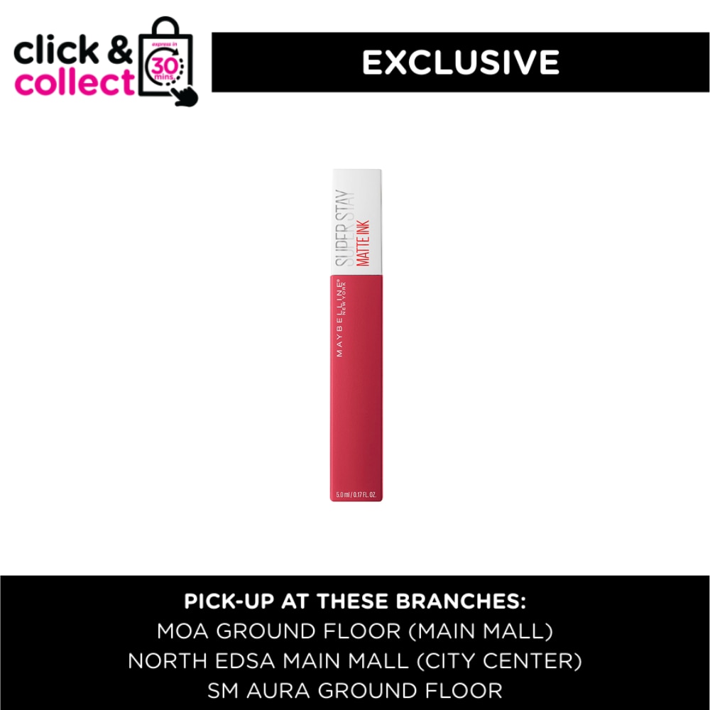 MAYBELLINE MAYBELLINE Superstay Matte Ink Lipstick Ruler (Available for Click & Collect in Selected Stores)