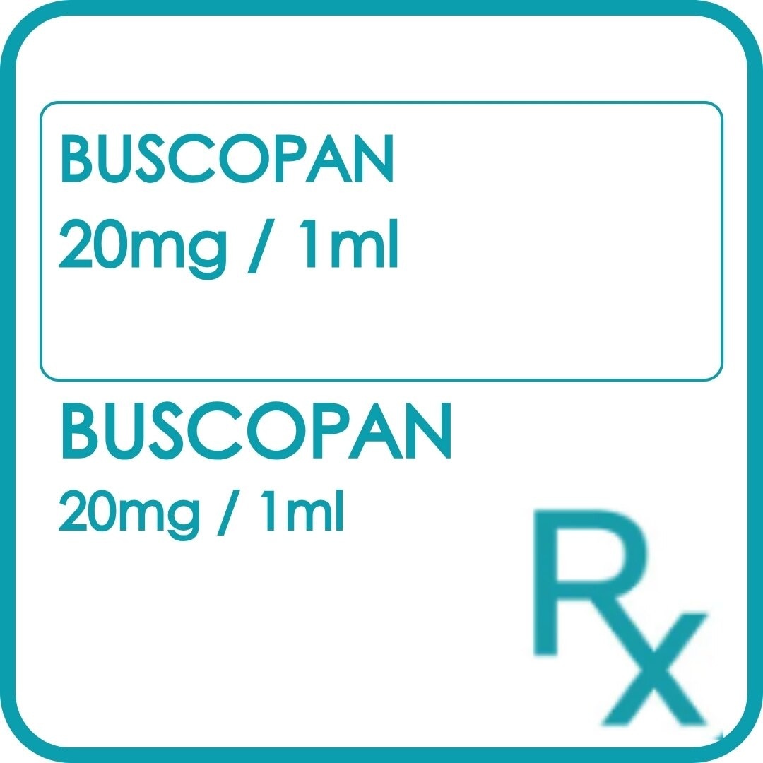 BUSCOPAN Ampoules 20mg/1ml  Sold Per Piece [PRESCRIPTION REQUIRED]