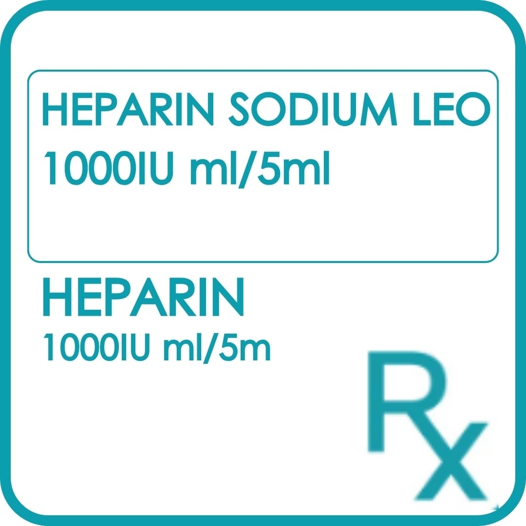 HEPARIN Sodium Leo 1000IU ml/5ml Sold Per Piece [PRESCRIPTION REQUIRED]