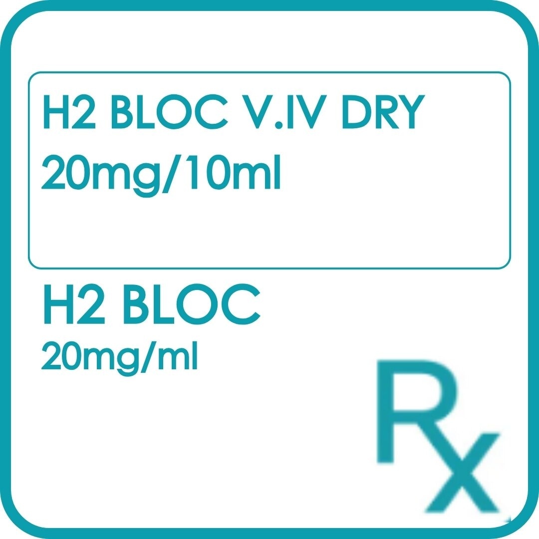 H2 BLOC V.IV Dry 20mg 10ml [PRESCRIPTION REQUIRED]