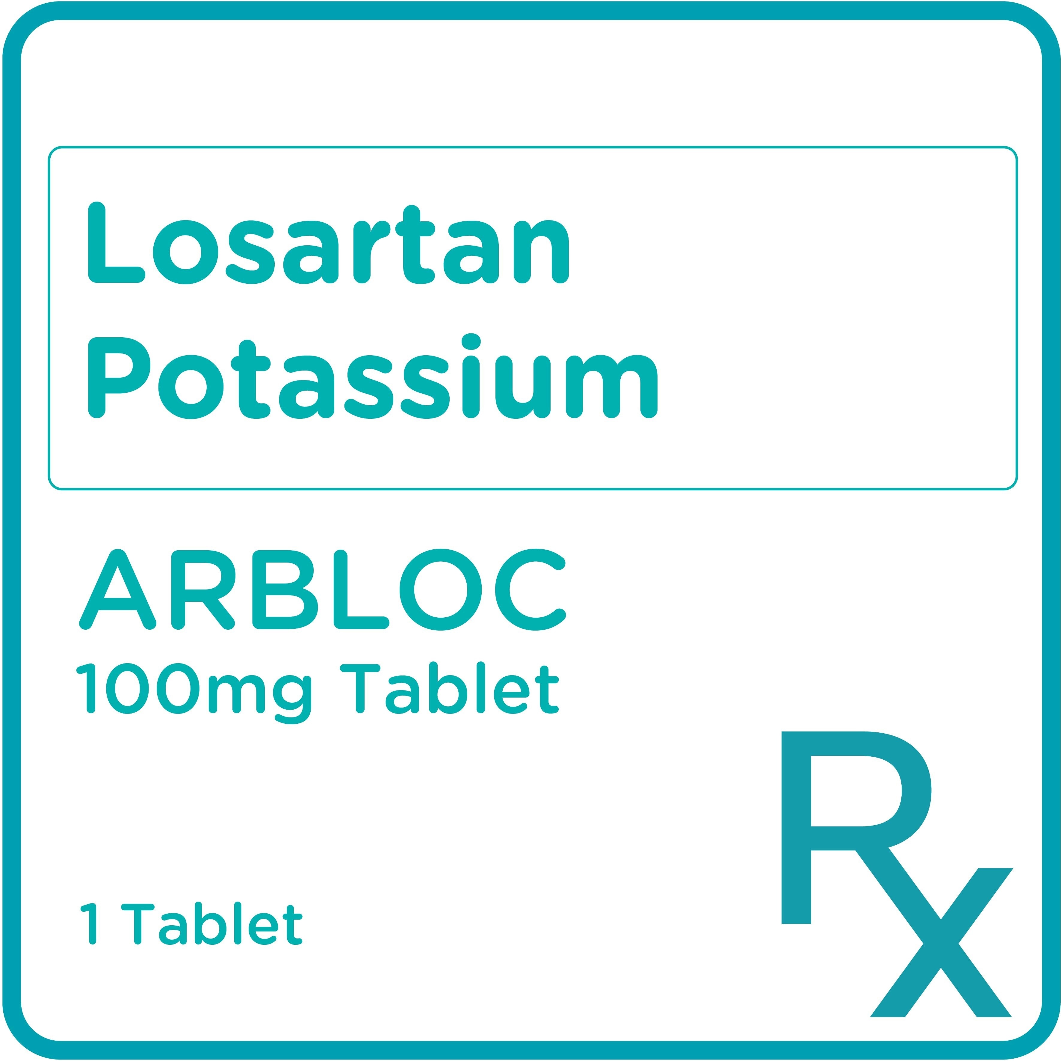 Losartan Potassium 100mg 1 Tablet [Prescription Required]