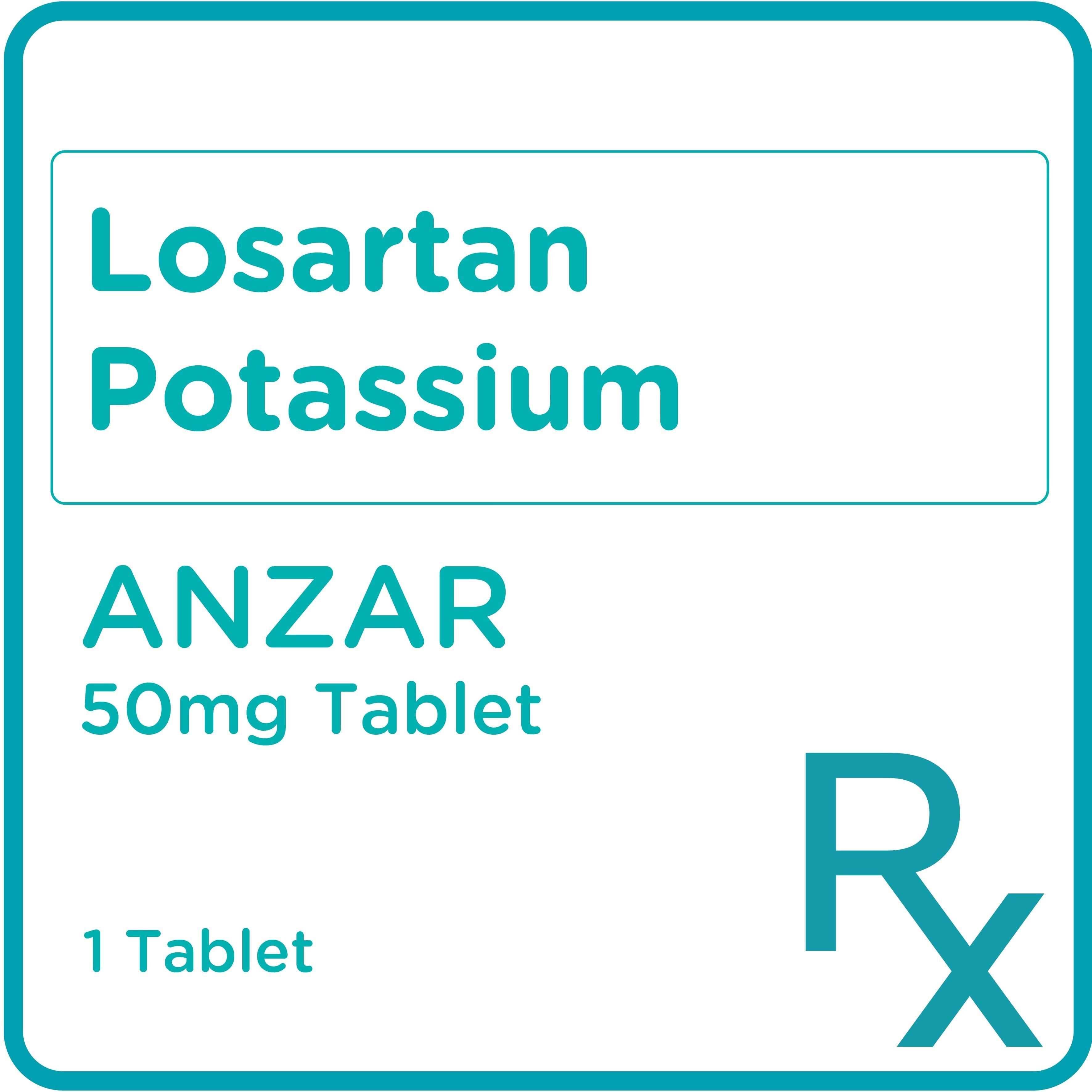 Losartan Potassium 50mg 1 Tablet [Prescription Required]