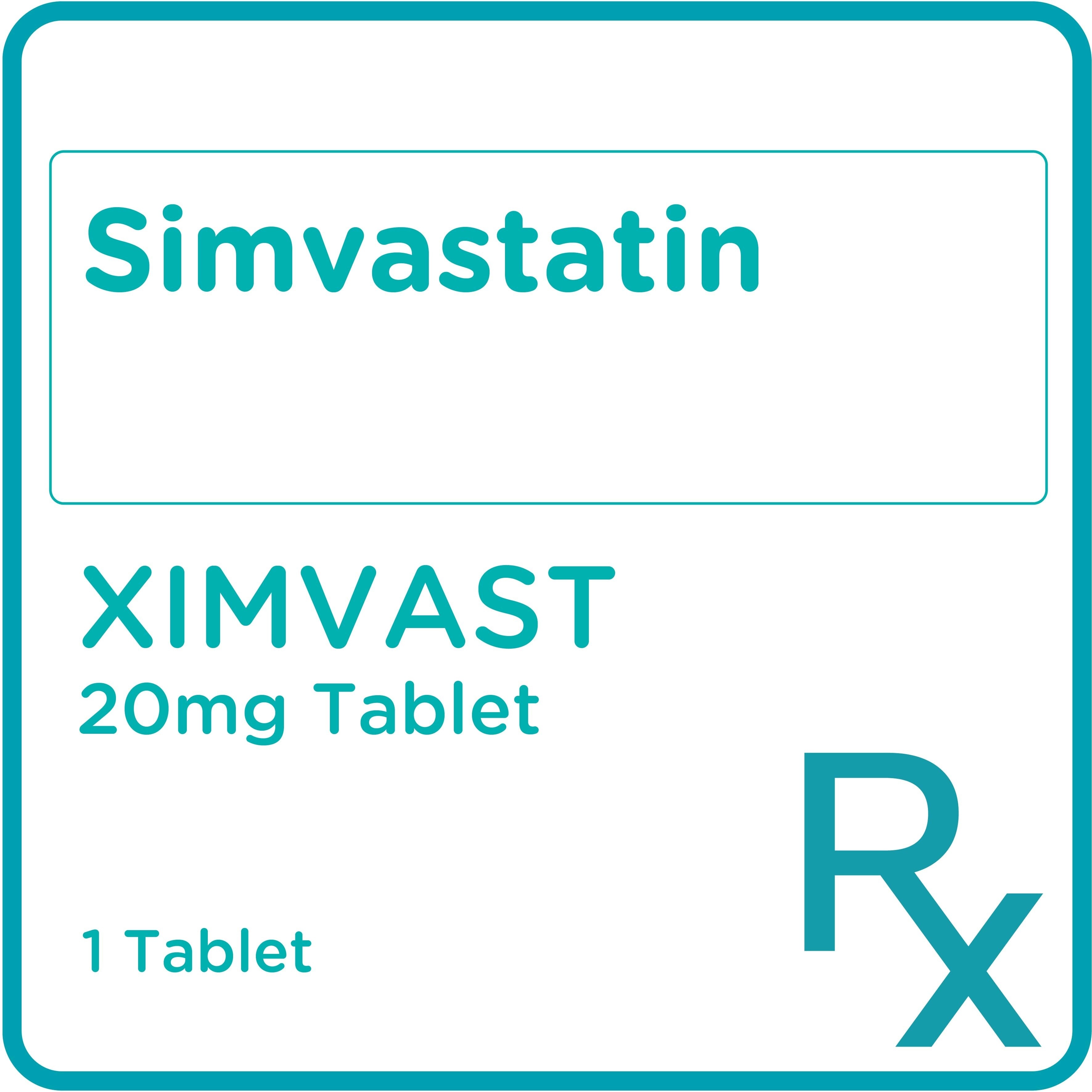 Simvastatin 20mg 1 Tablet [Prescription Required]