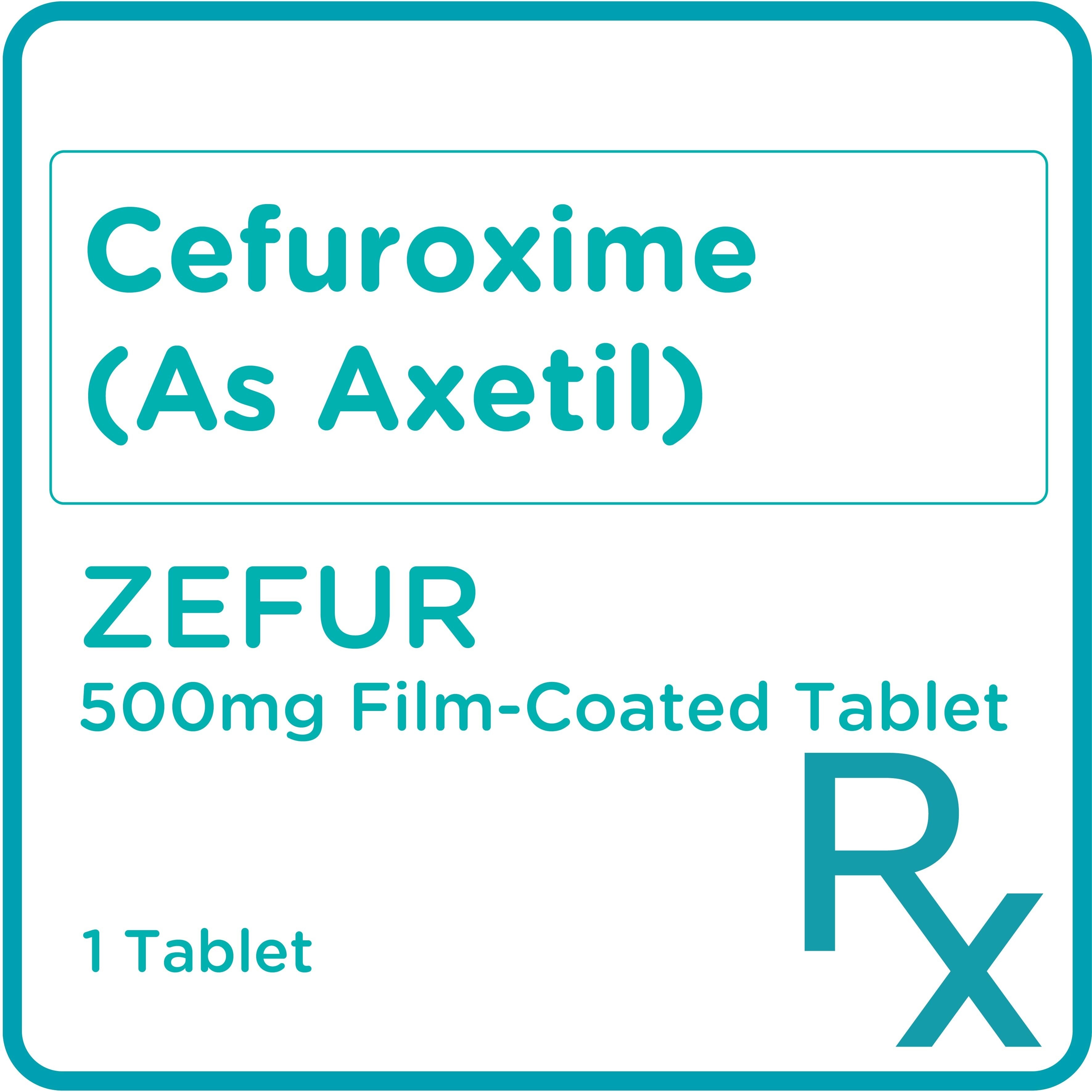 Cefuroxime (As Axetil) 500mg 1 Film-Coated Tablet [Prescription Required]