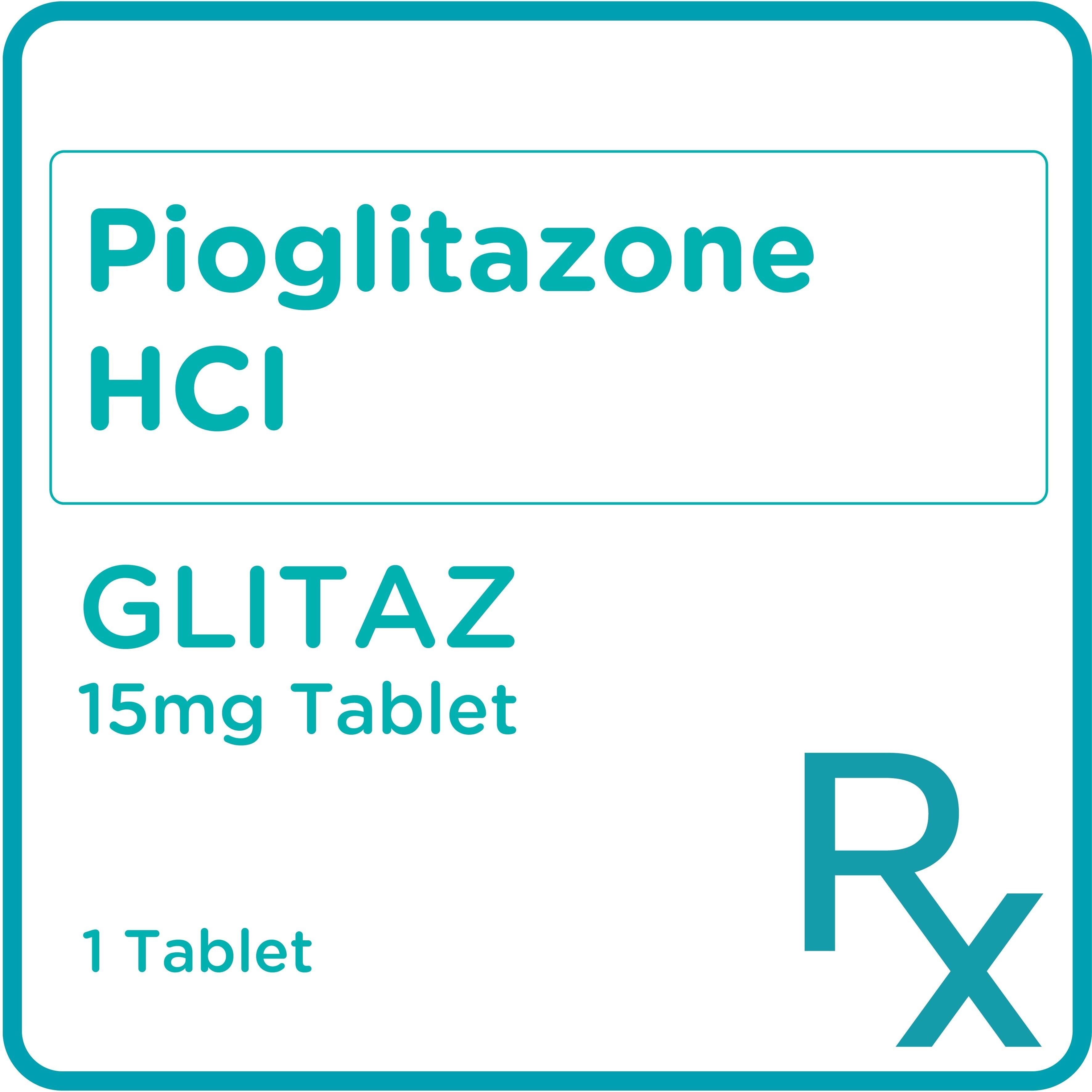 Pioglitazone HCI 15mg 1 Tablet [Prescription Required]