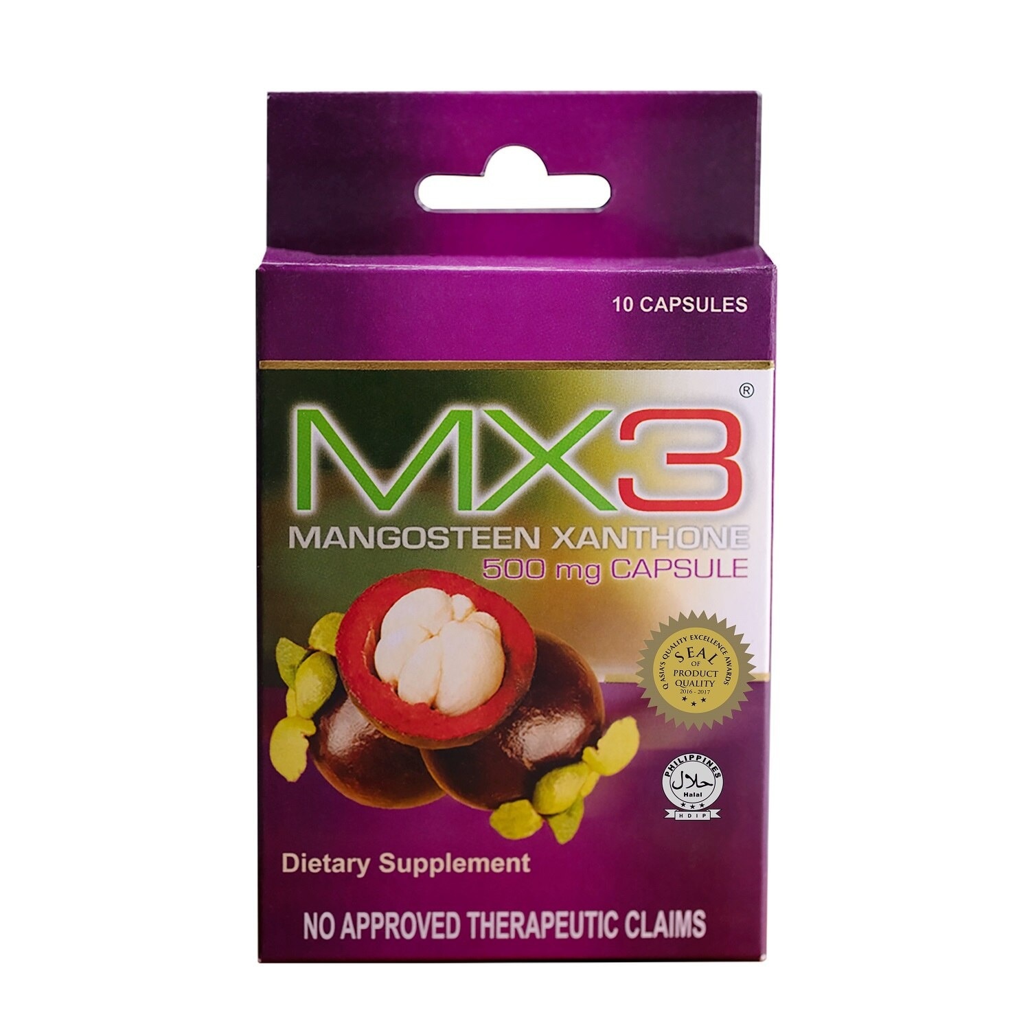 Mangosteen Xanthone 500mg x 10 Capsules