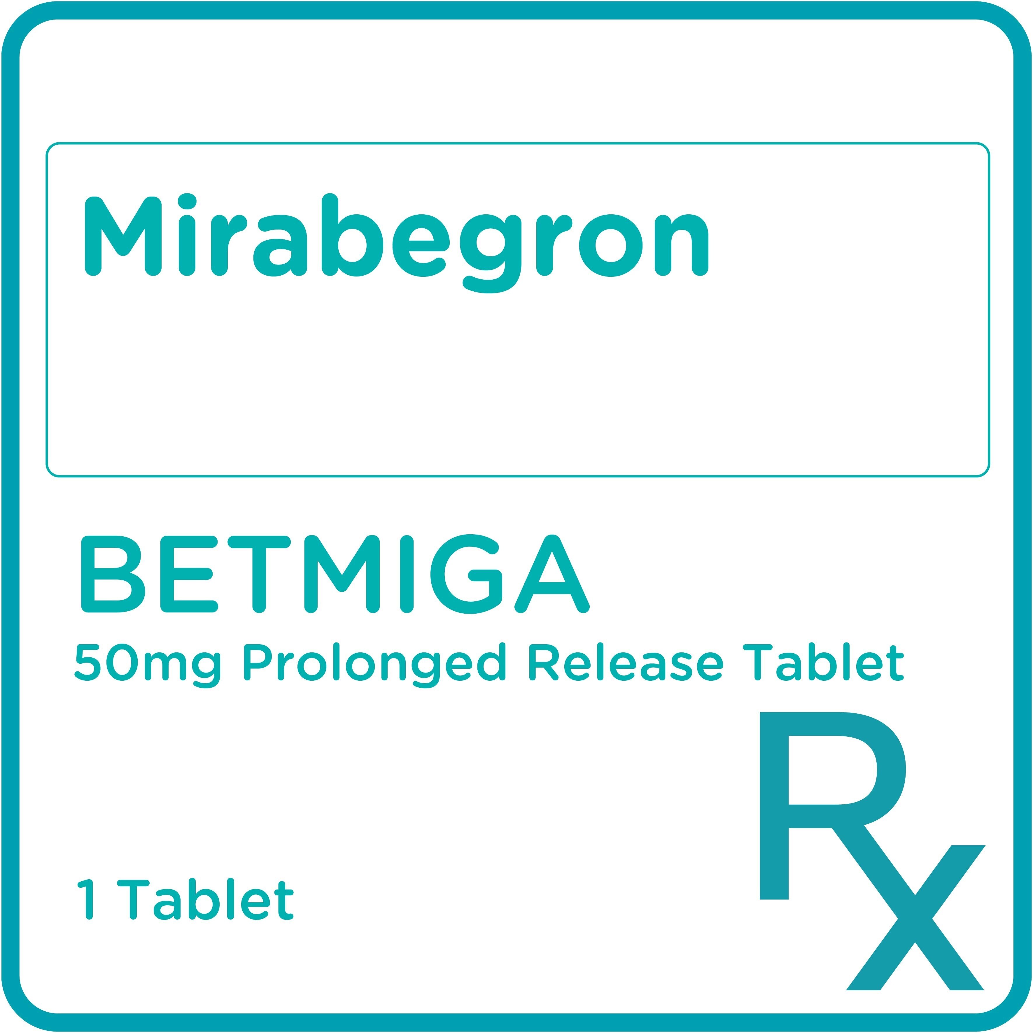 BETMIGA Mirabegron 50mg 1 Prolonged Release Tablet Prescription Required Watsons Philippines