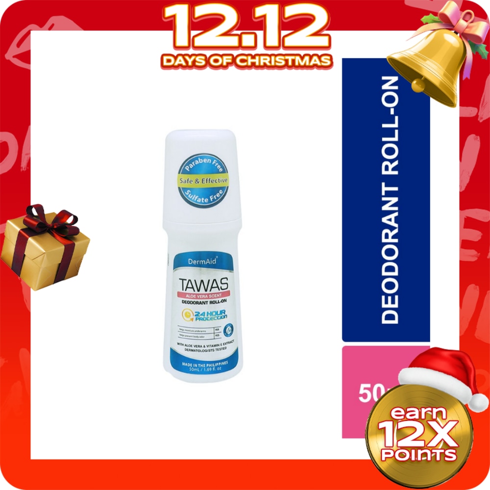 Deodorant Roll-on Scented Tawas with Aloe Vera with Vitamin E 50ml