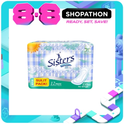 SISTERS - SISTERS Day Maxi 235mm No Wings 12 Pads/pack Family Pack image