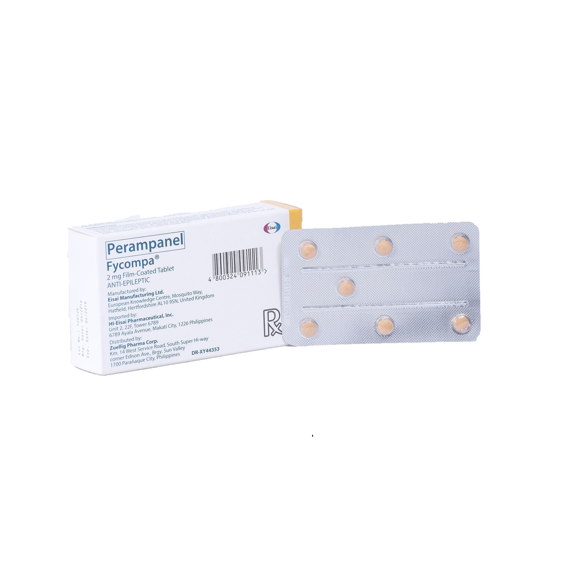 Perampanel 2Mg 1 Film-Coated Tablet [PRESCRIPTION REQUIRED]