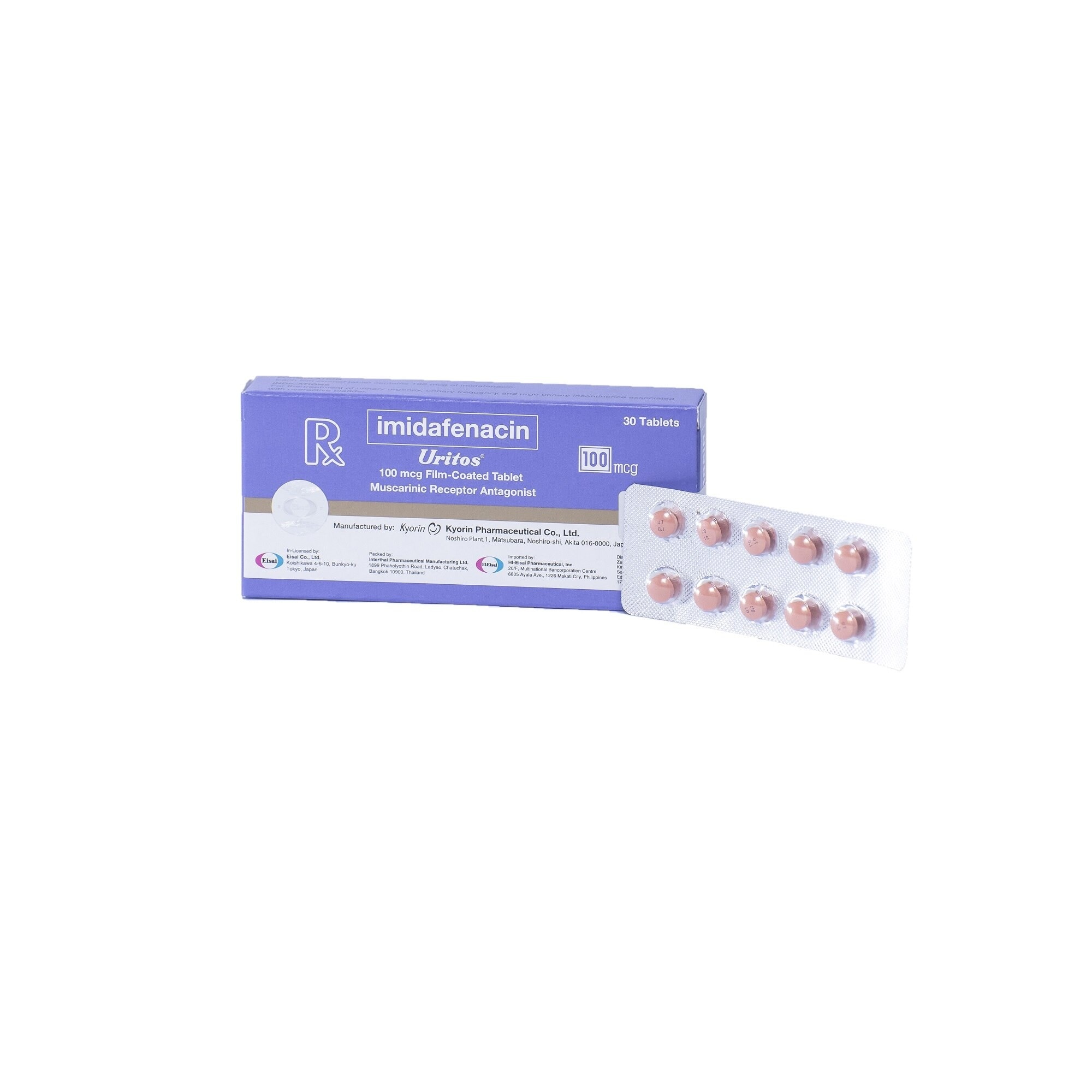 Imidafenacin 100Mcg 1 Film-Coated Tablet [PRESCRIPTION REQUIRED]