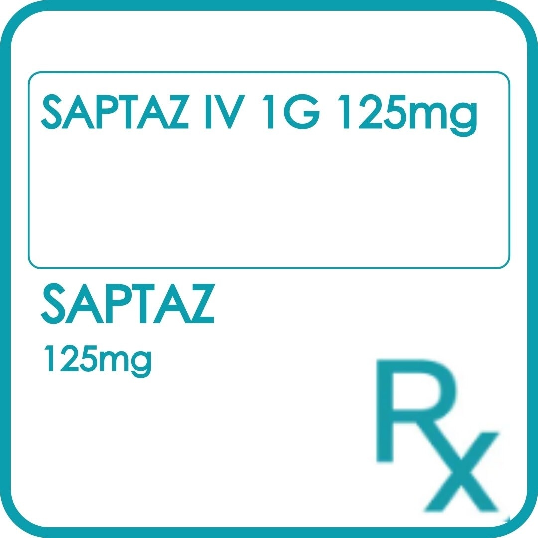 SAPTAZ IV 1g 125mg [PRESCRIPTION REQUIRED]