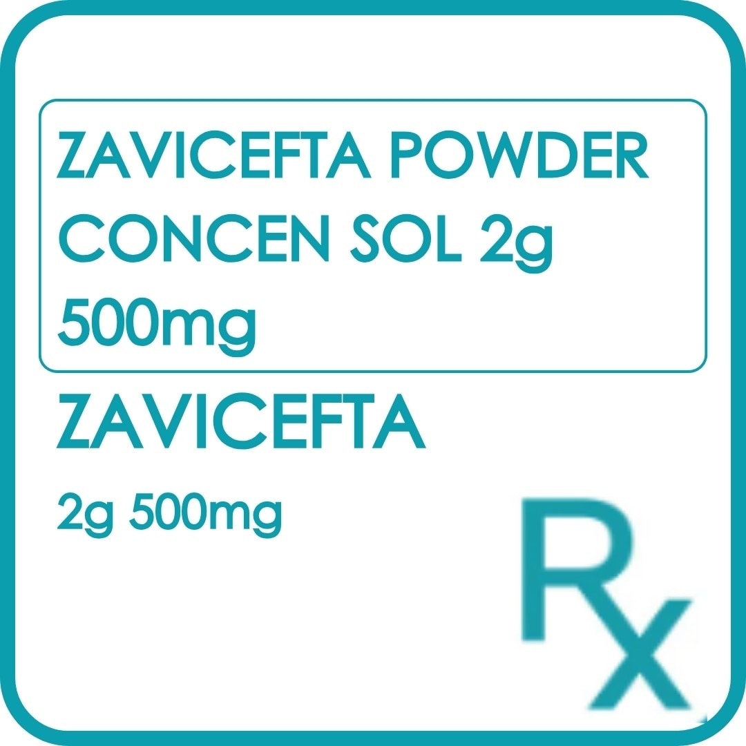 ZAVICEFTA Powder Concen Solution 2g 500mg Sold Per Piece [PRESCRIPTION REQUIRED]