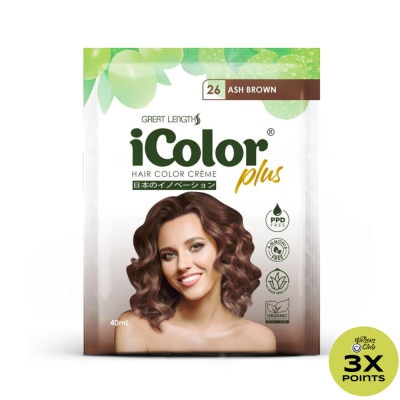 ICOLOR Plus Shampoo Hair Color Creme Ash Brown 40ml