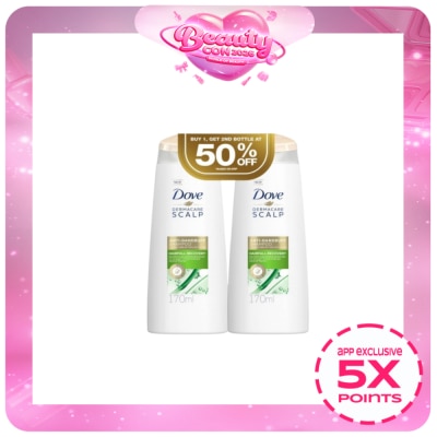DOVE - DOVE DOVE Dermacare Scalp Shampoo Hairfall Recovery 185ml Buy 1 Get 2nd At 50% Off