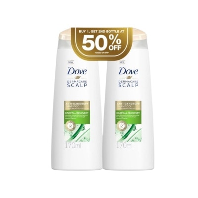 DOVE DOVE DOVE Dermacare Scalp Shampoo Hairfall Recovery 185ml Buy 1 Get 2nd At 50% Off