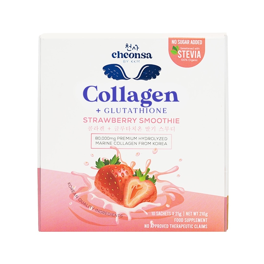 glutathione drink philippines CHEONSA, Collagen + Glutathione Strawberry Smoothie 21g x 10s