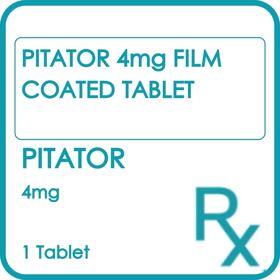 PITATOR 4mg Film Coated Tablet Sold Per Piece [PRESCRIPTION REQUIRED]