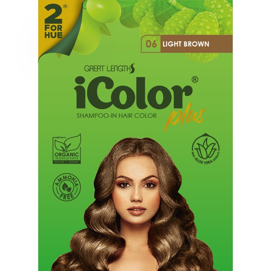 ICOLOR Plus Shampoo Dye 2 For Hue Light Brown 30ml