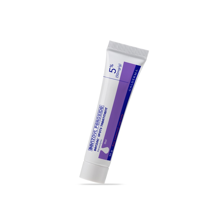 BENZAC Benzoyl Peroxide Spots Treatment Gel 5% 15gm Anti-Acne Pimple Gel Cream image