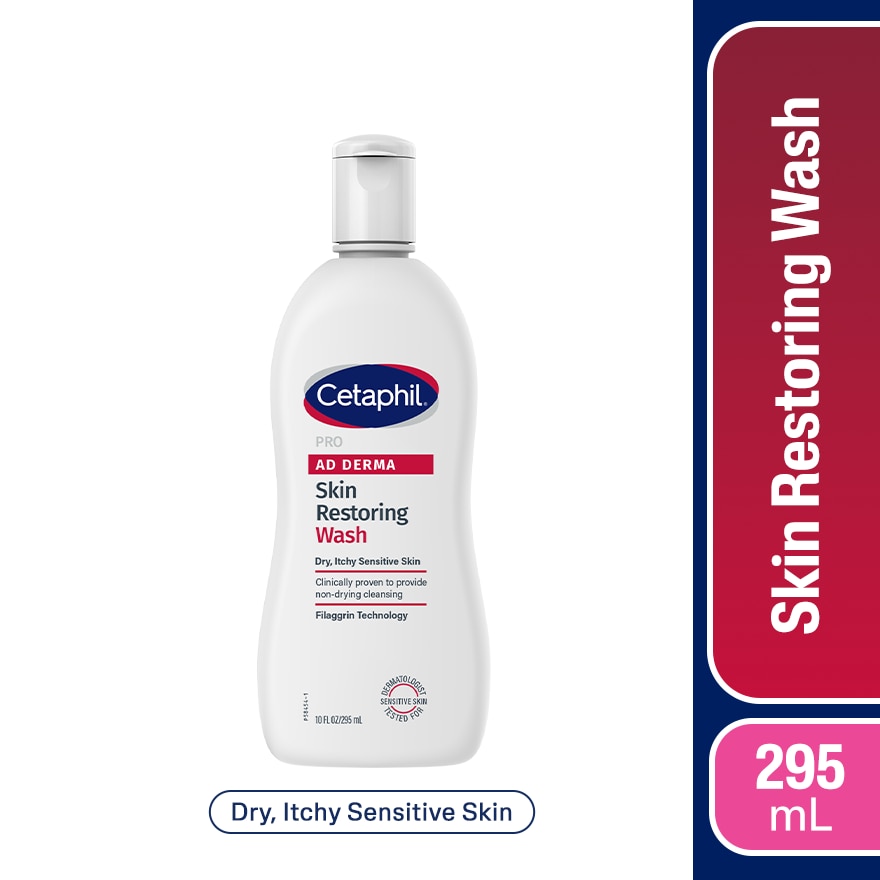 CETAPHIL PRO Ad Derma Skin Restoring Wash 295ml For Eczema Prone Skin Atopic Dermatitis