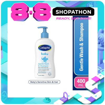 CETAPHIL - Cetaphil Baby Wash & Shampoo Pump 400ml [Head to Toe Gentle Cleansing Formula and Hypoallergenic] image