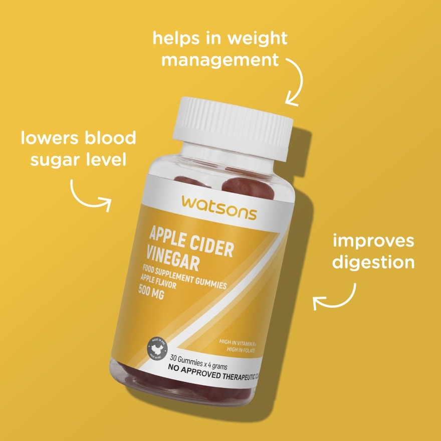 WATSONS GENERICS Apple Cider Vinegar 500mg 30 Gummies