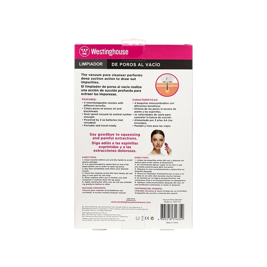 WESTINGHOUSE Ladies Vacuum Pore Cleanser