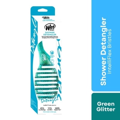 WET BRUSH - WET BRUSH Shower Detangler Green Glitter