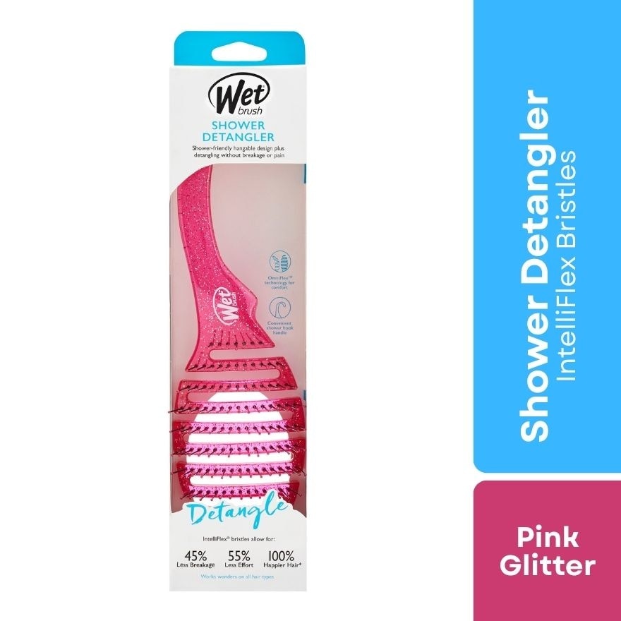 WET BRUSH Shower Detangler Pink Glitter