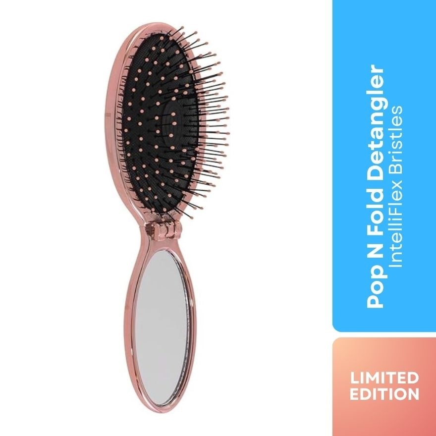 WET BRUSH Mini Pop Fold Electroplated Pink