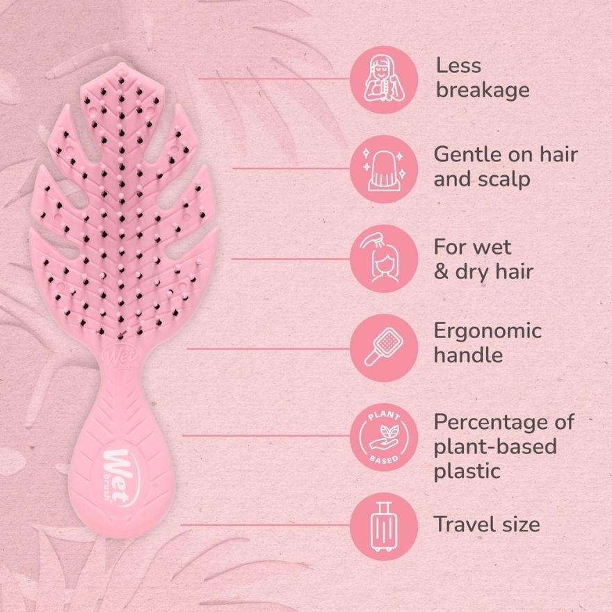 WET BRUSH Go Green Mini Detangler Pink image