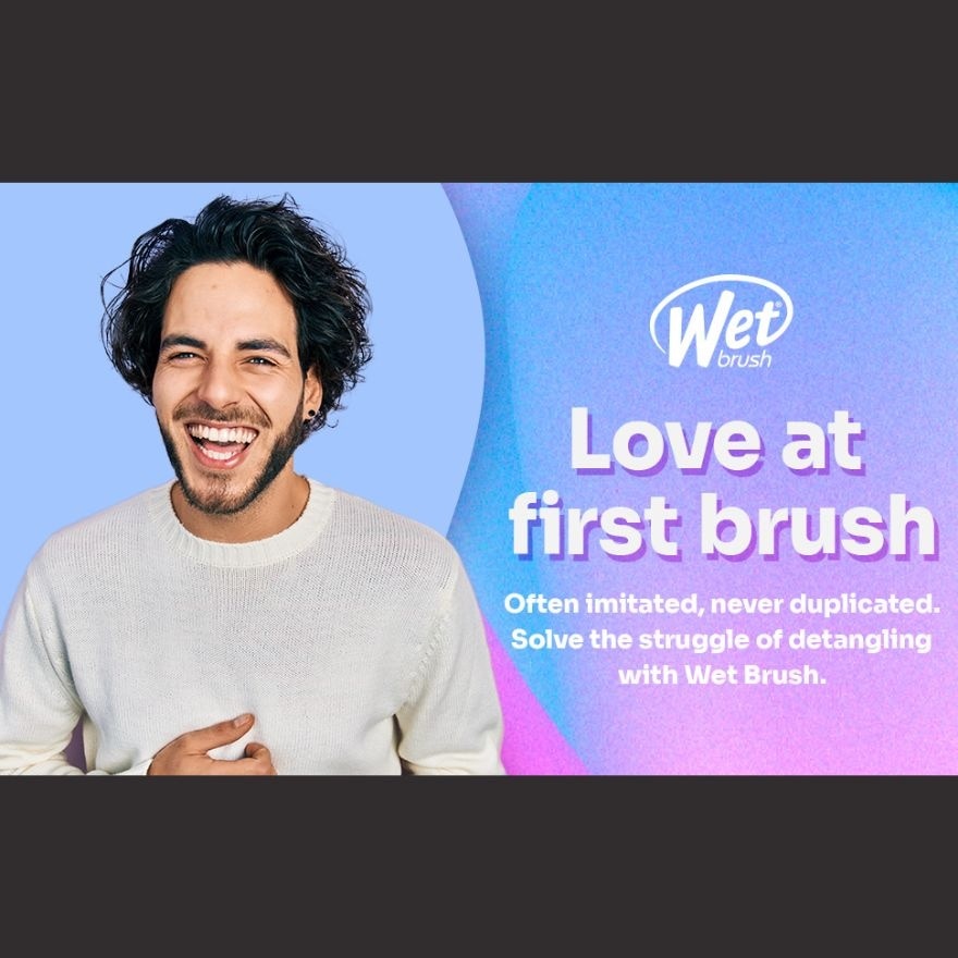 WET BRUSH For Men Black Leather