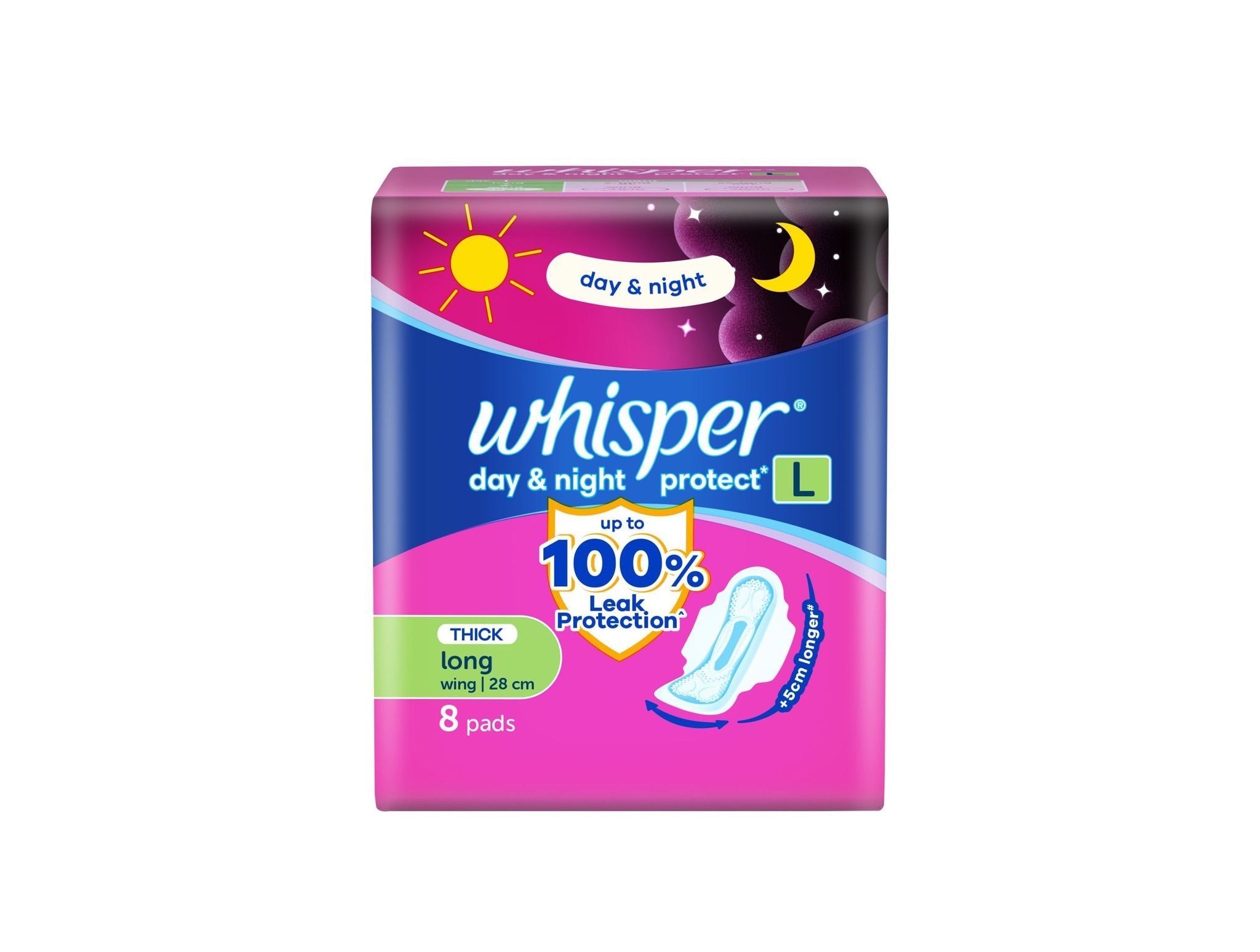 WHISPER Day & Night Protect Long with Wings 8s